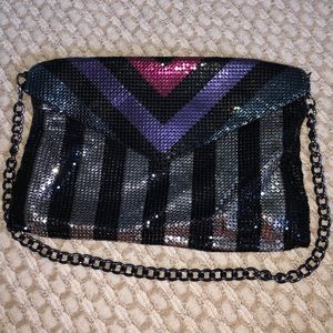 Whiting & Davis small purse w removable chain